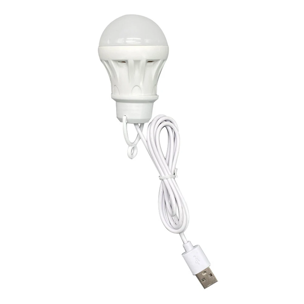 Portable LED Bulb Outdoor Camping Lamp USB Power Book Light Reading Student Study Energy Saving Emergency Lighting