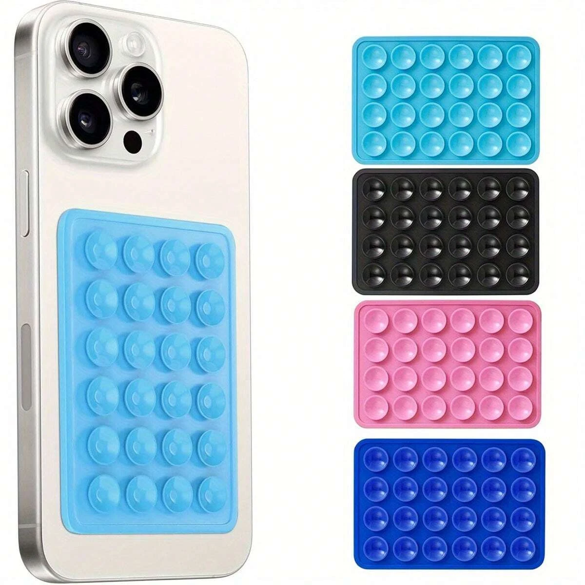 1pcs Suction Phone Case Adhesive Mount Silicone Anti-Slip Hands-Free Mobile Phone Accessory Compatible With IPhone