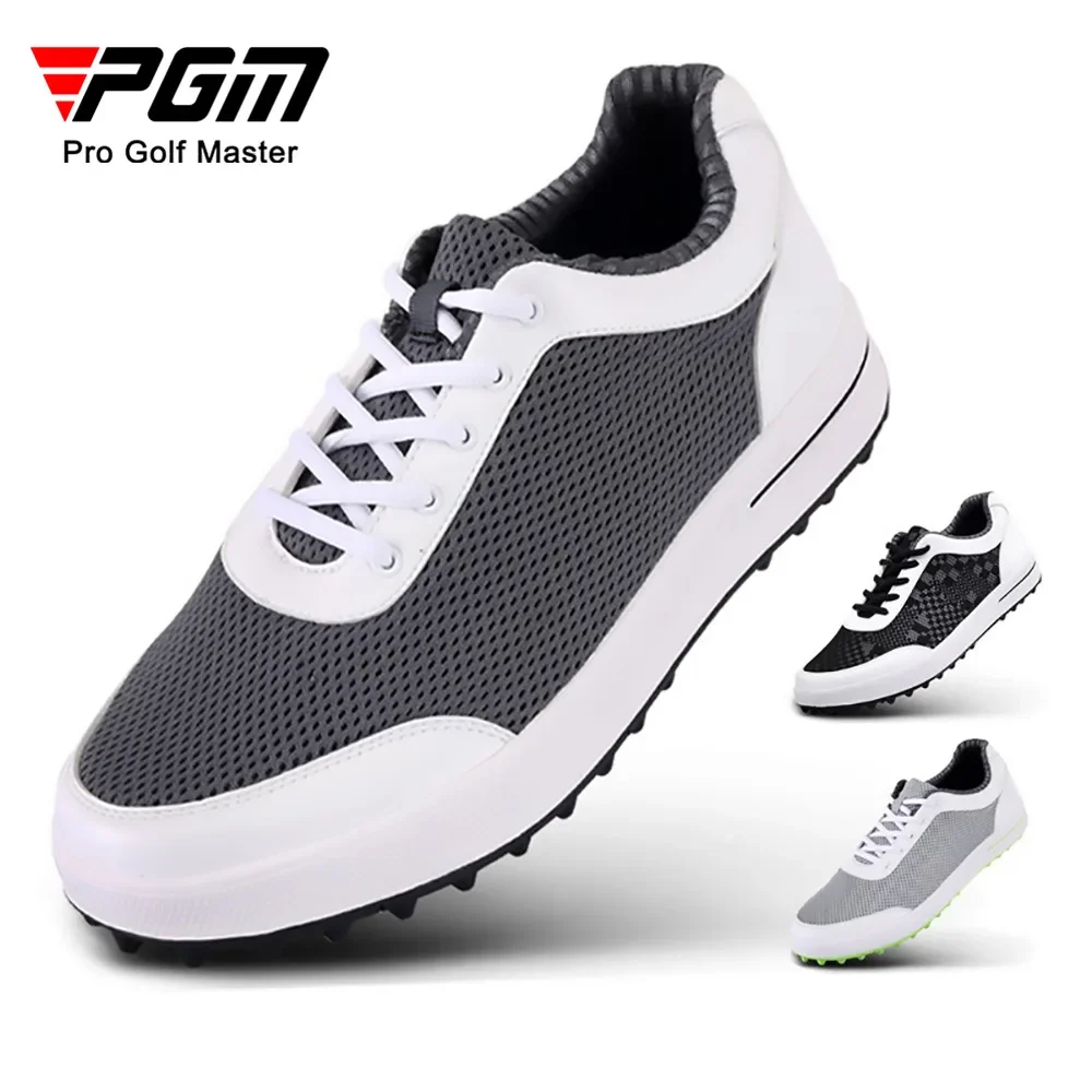 

PGM Mens Golf Shoes Breathable Mesh Golf Shoes Men Anti-slip Spikesless Outdoor Sneakers Men Sport Training Golf Shoes XZ079