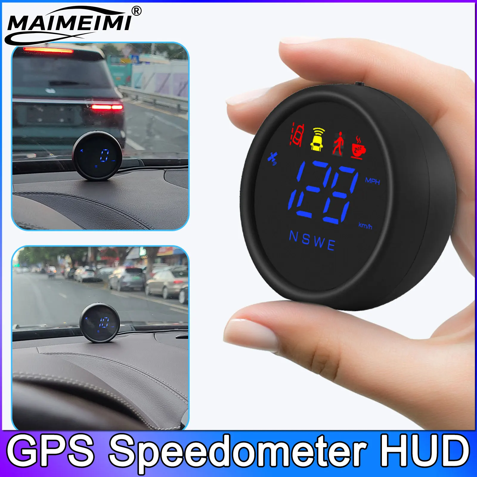 6-функциональный проекционный дисплей, синий GPS-спидометр, компас, зуммер для усталости превышения скорости, сигнализация вождения, звуковой сигнал, уведомление FCWS LDWS