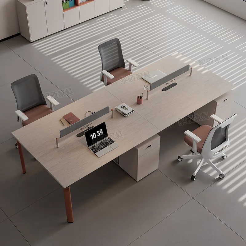 Finance staff, desk combination screen, modern simplicity 246, manual staff, card space, finance room, tables and chairs