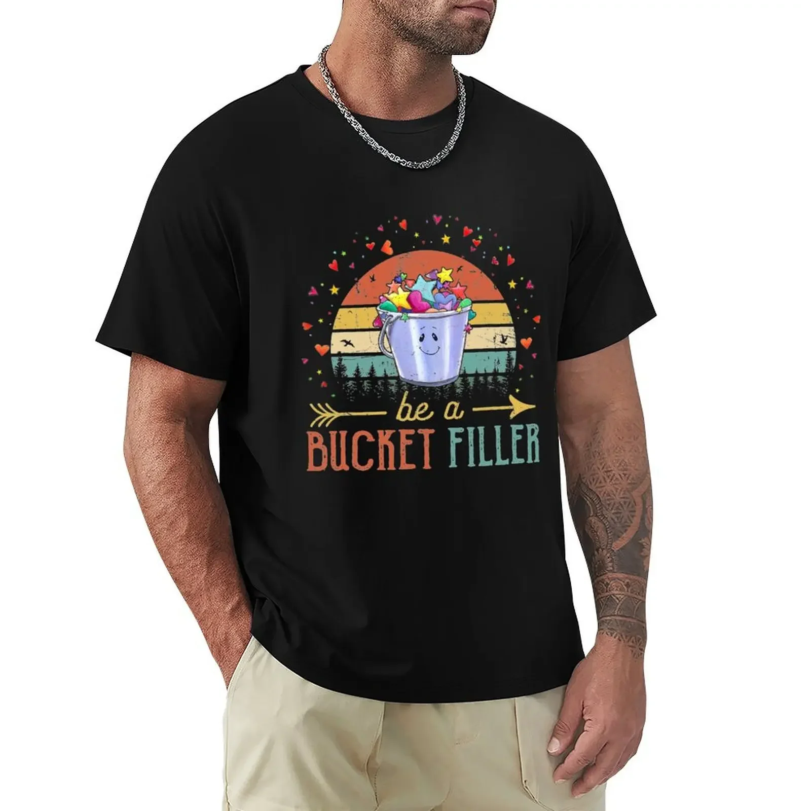 

Be A Bucket Filler Counselor Teacher Growth Mindset Funny T-Shirt plain customs custom t shirt summer tops plain t shirts men