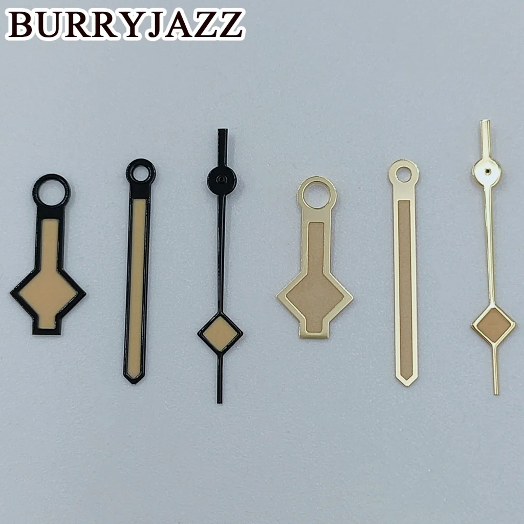 BURRYJAZZ NH35 NH36 NH38 7S26 7S36 4R35 4R36 Watch Hands Black Yellow/ Gold Yellow Hands Green Luminous