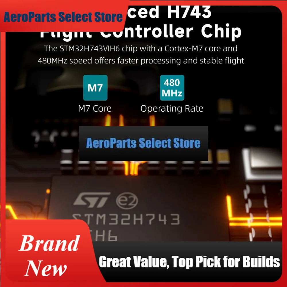 AeroPartsGEPRC TAKER H743 BT 8Bit 80A STACK Dual Gyro 512MB Black Box Data Analyze Record H80_BLS 80A 4IN1 ESC H743 FC For FPV