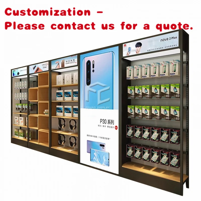 custom.Modern Mobile Phone Store Interior Design Decoration Ideas Cell Phone Display Cabinet Accessory Display Racks