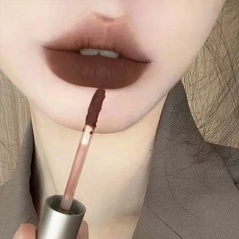 Waterproof 6colors Velvet Matte Lip Gloss Lasting Red Brown Nude Pink Non-Stick Cup Matte Lip Mud Korean Lips Makeup Cosmetics