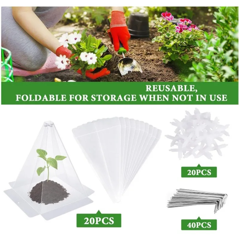 L68A Garden PVC Cloche Dome-Plant Protection Cover For Birds& Frost Resistance Damage