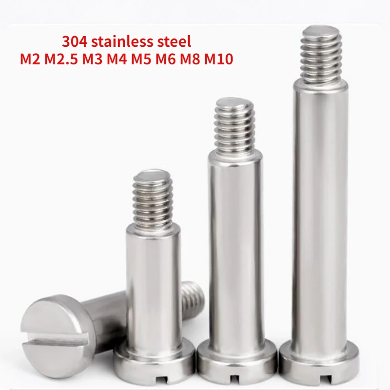 M2 M2.5 M3 M4~M10 304 Stainless Steel Slotted One-word Slot Positioning Shoulder Step Screw Plug Limit Screw Bearing Bolt GB830