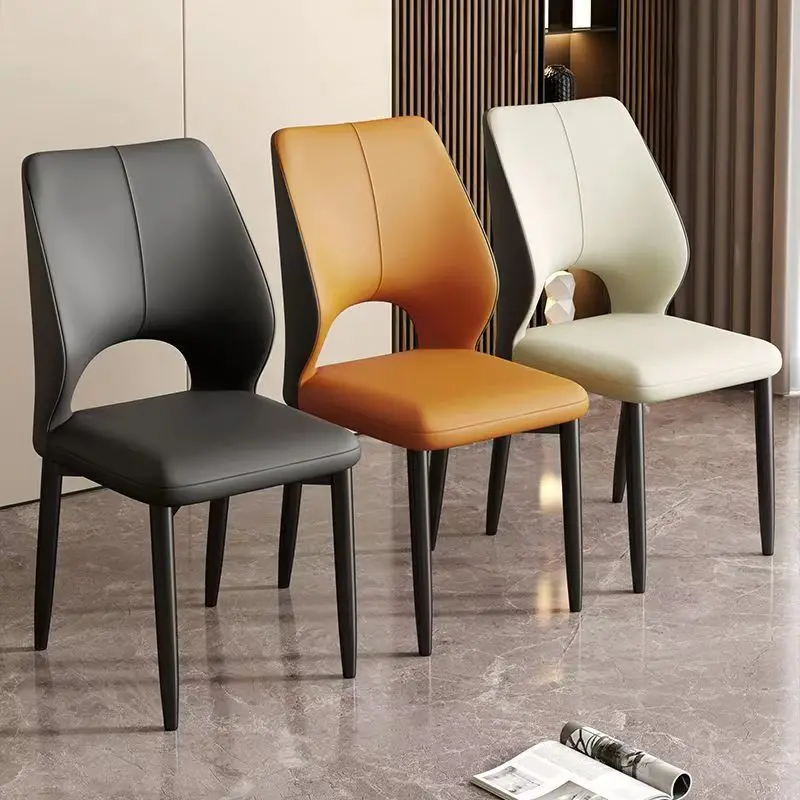 

Nordic Modern Light Luxury Dining Home Back Hotel Negotiation Chair Dining Table Leisure Restaurant Simple
