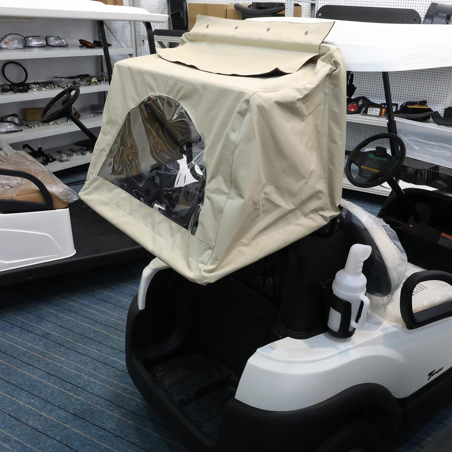 Carrinho de golfe com capa de chuva e dossel para carrinho de golfe Clubcar EZGO YAMAHA