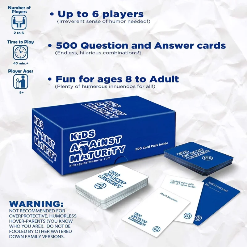 Kids Against Maturity: Card Game for Kids and Humanity, Super Fun Hilarious for board game