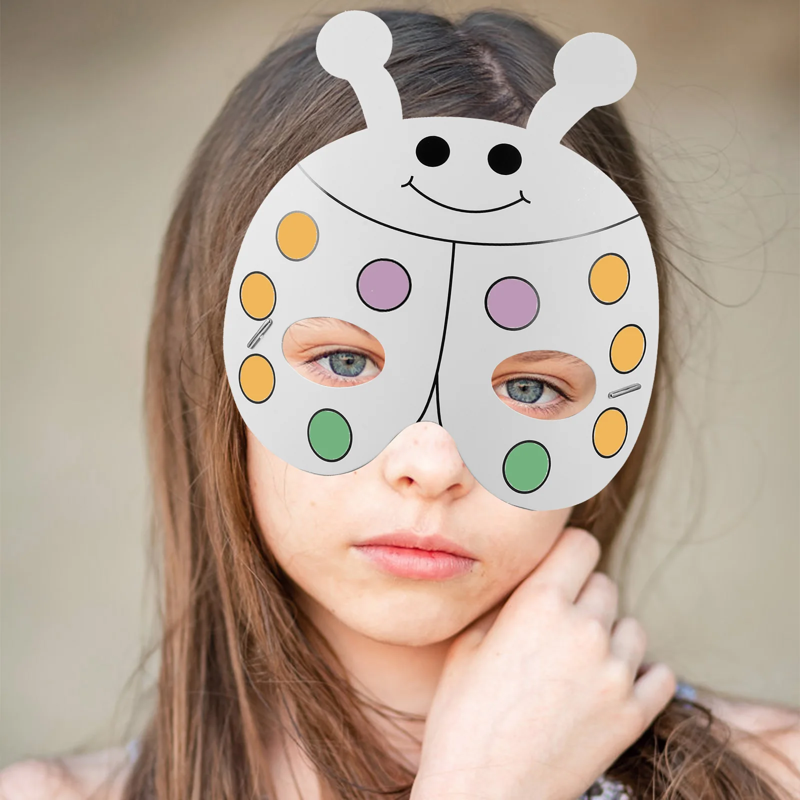 

1 set 1 Set Kids Diy Animal Masks Paper For Painting Art Creative Kit Watercolor Pens Party Masquerade Animal Mask