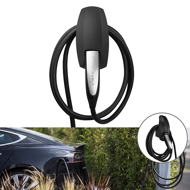 Car Charging Cable for Tesla Model 3 S X Y US/ EU Charging Gun Bracket Wall Mount Connector Bracket Car Auto Charger Holder