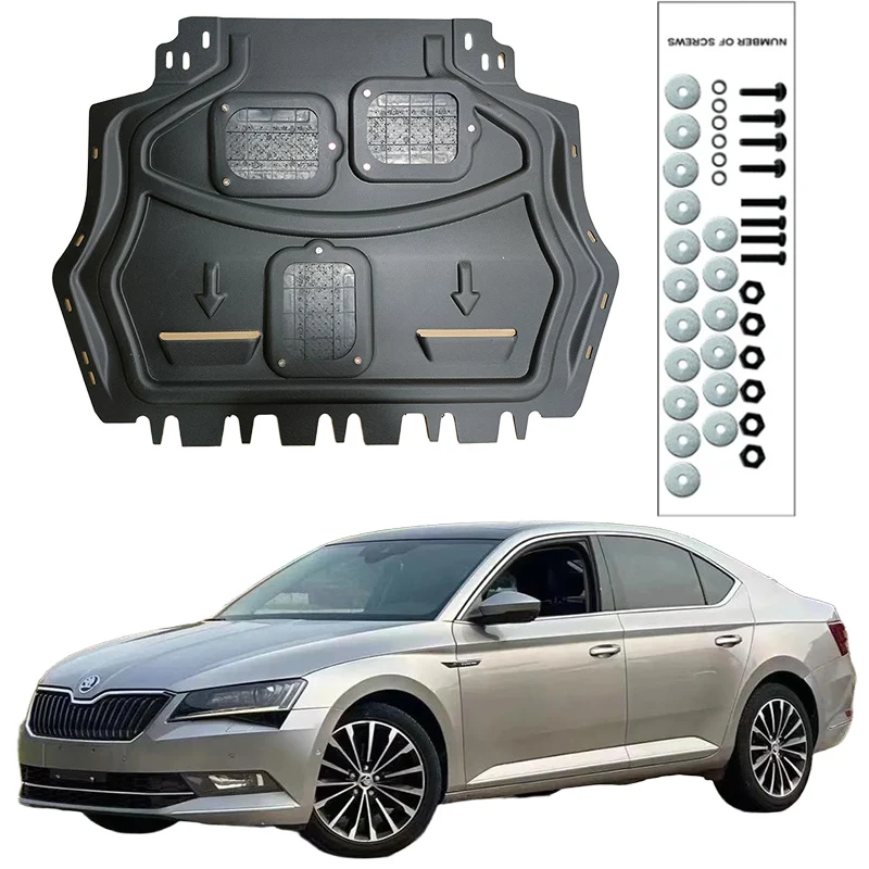 

Higher Quality Alloy Under Engine Guard Mudguard Board Splash Shield Mud Fender Plate Panel For SKODA Superb 2013-2015 1.4T 1.6L