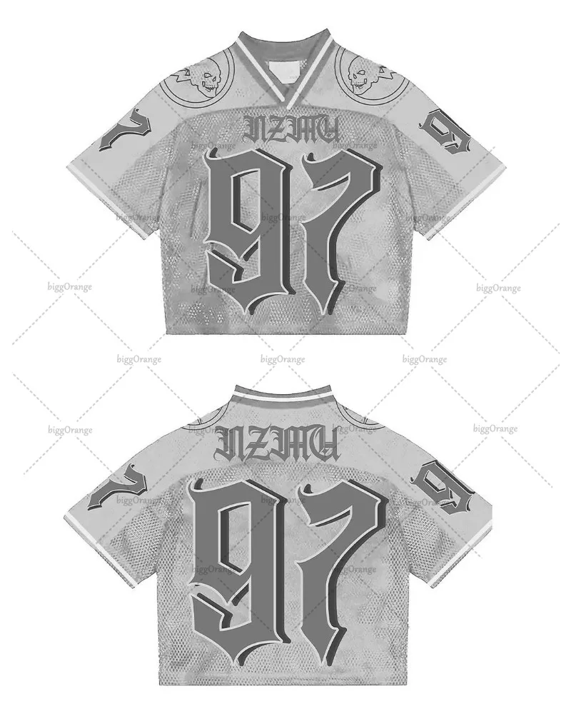 Y2K Harajuku Street Trendy top American Gothic Letter Print Jersey a maniche corte t-shirt allentata Casual in puro cotone retrò da donna