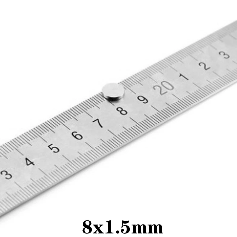 8x1.5 ملم مغناطيس قوي قوي 8 مللي متر × 1.5 مللي متر للثلاجات المنزلية والمكاتب لتقوم بها بنفسك 8x1.5 مللي متر مغناطيس دائري صغير 8*1.5 ملم #2