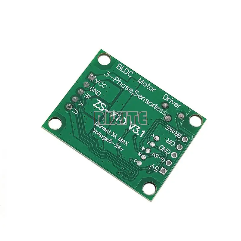 DC6-20V Motor Drive Controller BLDC DC Three-phase Brushless Hall Motor Speed Control Board With Cable Support PLC 0-5V