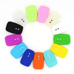 Silicone Car Key Case for Toyota CHR C-HR RAV 4 Prius Camry Corolla Keyless 2017 2018 2020 2021 Cover Fob Shell Holder Protector