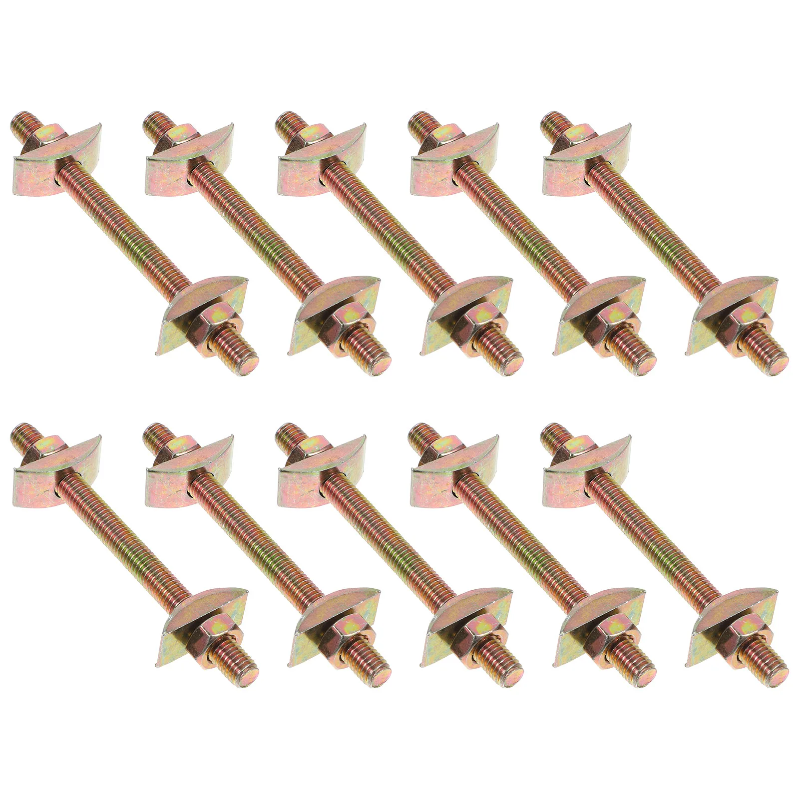

10pcs Table Top Fasteners Furniture Connecting Bolts Countertop Joint Connectors Iron Material Robust Fixation