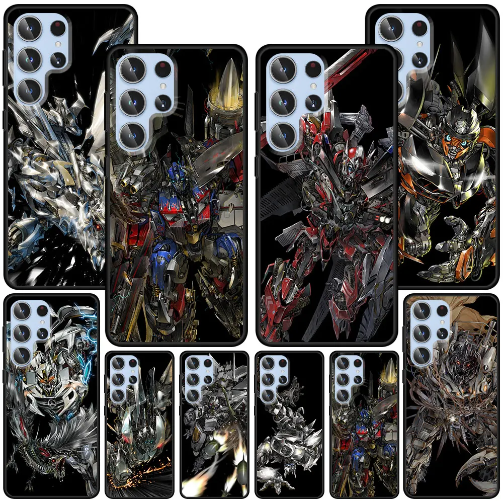 Optimus Prime Cybertron Sentinel Prime Case for Samsung Galaxy S23 S10e S10 S21 FE S22 S9 S24 Ultra S20 Plus Soft Black Cover