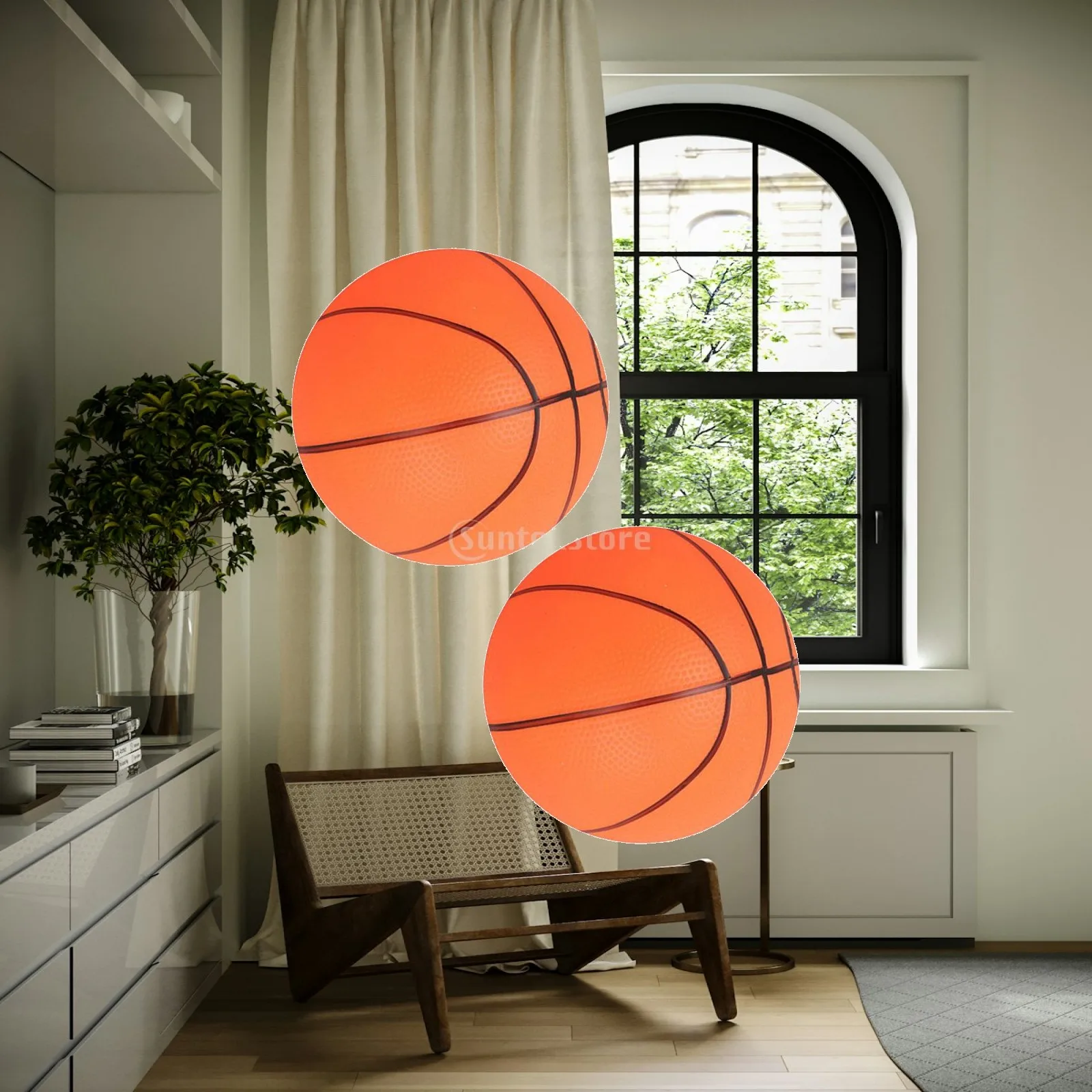 

6 Inch PVC Inflatable Mini Basketball Toy Soft Bouncy Ball for Kids Sports Beach Game Activities