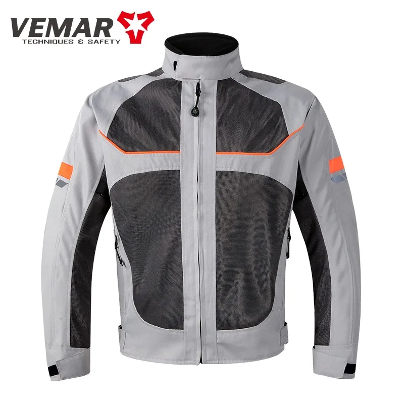 Summer Breathable Unisex Motorcycle Jacket Mesh Moto Riding Jacket With Detachable EVA Back Protector CE Shoulder And Elbow Pad