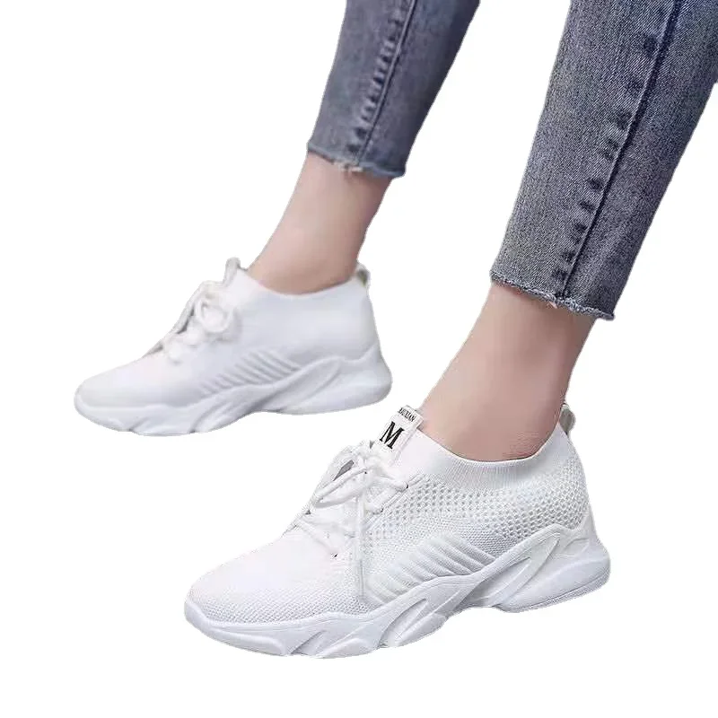 Fashion Sport Shoes for Women Casual Breathable Running Platform Sneakers Woman Pink Vulcanize Mesh Shoes Chunky Sneakers 2024