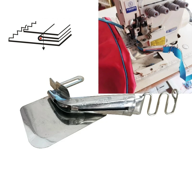 Cord Tape Binder Tape Cord String Piping Folder for Industrial Overlock Sewing Machine Patchwork Light and Middle Fabric Pajamas