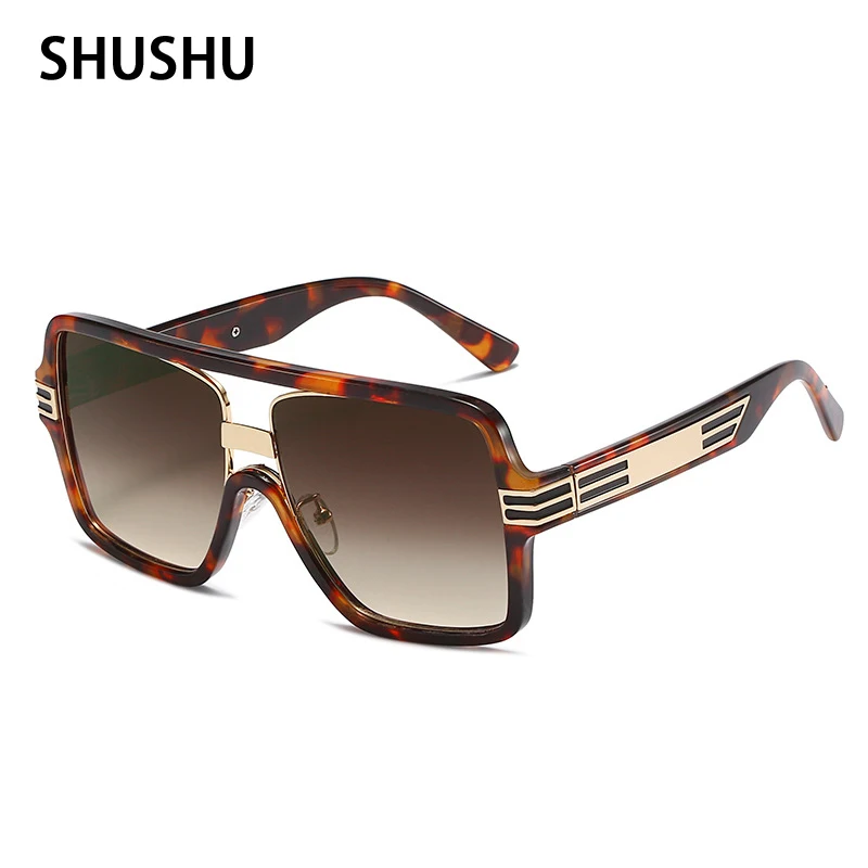 New Fashion Luxury Brand Square Sunglasses Women Vintage Oversize Sun Glasses Female Big Frame Shades Women/Men Gafas De Sol