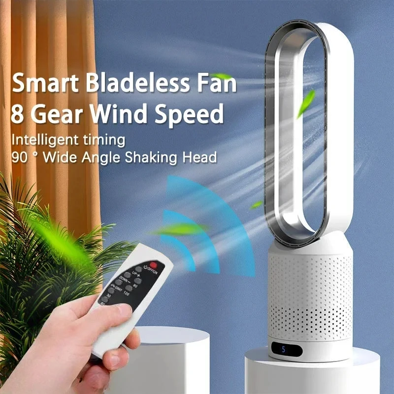 Air Purification Circulation Bladeless Ultra-Quiet Dormitory Desk Floor Electric Fan Tower Bladeless  Room