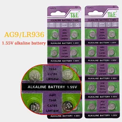 AG9 LR936 394 Button Battery 1.55V SR936SW 394A 194 SR936 L936F G9 LR936W Coin Cell Batteries for Watches Thermometers Toys