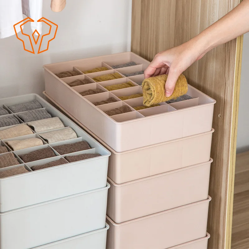 Socks Storage Box Underpants Underwear Home Use Drawer Style Wardrobe Separate Finishing Box Student Dormitory