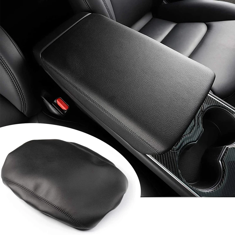 Armrest Cover For Tesla Model 3 Y 2017+ Center Console Armrest Box Cover Box Lid Car Accessories