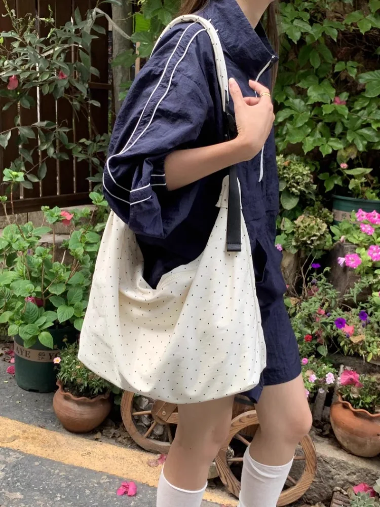 

Spring Summer New Sle Lightweight Large Capaci Canvas oulder Bag Women's Underarm Crossbody Bag Tote Bag Korean Sle