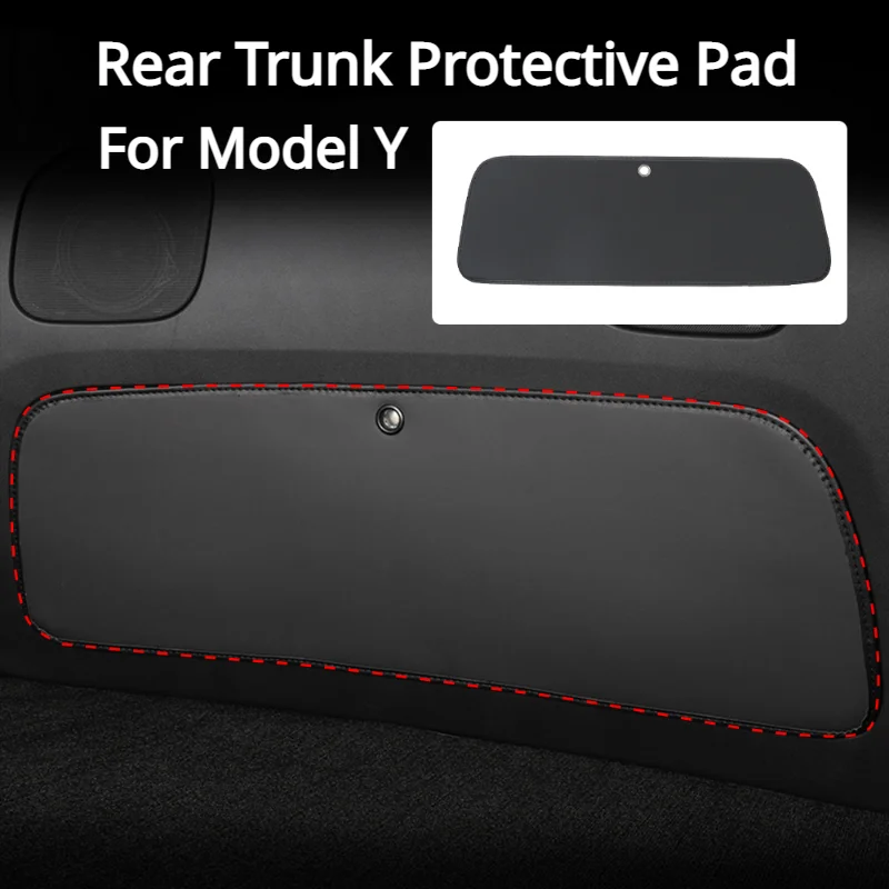 Tailgate Protective Pad for Tesla Model Y Rear Trunk Anti-dirt Leather Suede Cover Paste Directly Interior Accessories Modely