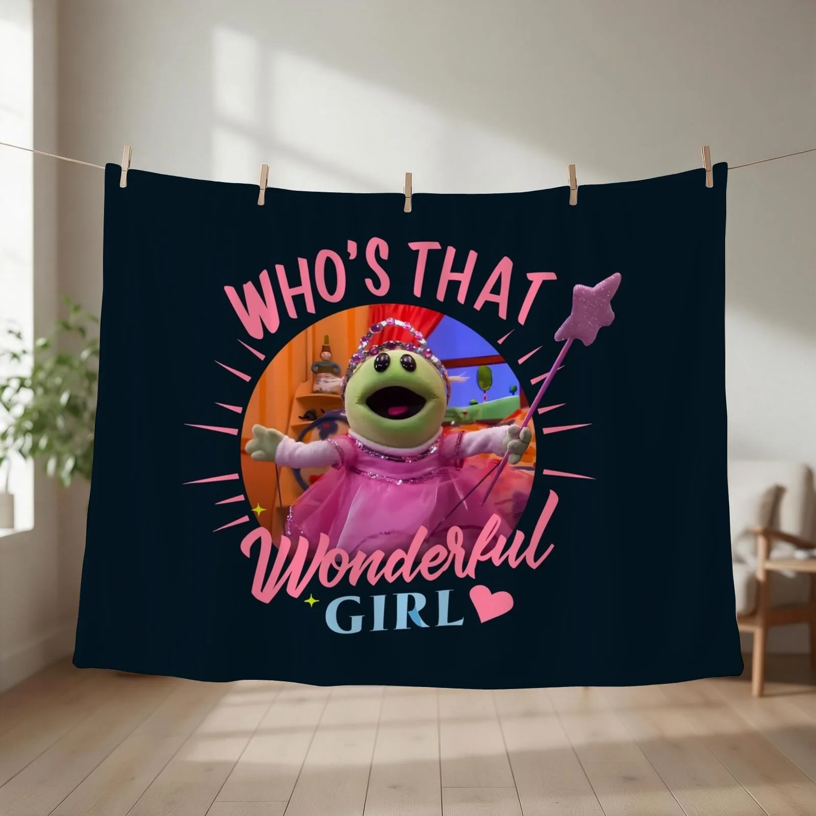 Nanalan: Who's That Wonderful Girl - Kids' Show Monster Fun! Throw Blanket couch cozy soft plush fuzzy picnic outdoor blanket