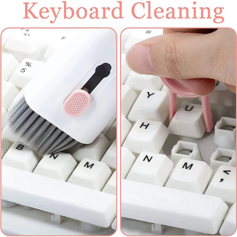 7-in-1 Computer Keyboard Cleaner Brush Kit Earphone Cleaning Pen For Headset iPad Phone Cleaning Tools Cleaner Keycap Puller Kit