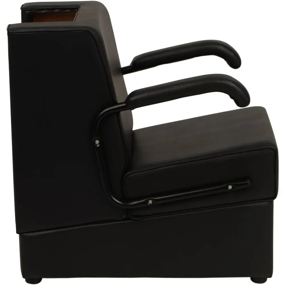 Kate Professional Hair Dryer Chair – Commercial Salon Dryer Chair with Wood Frame, Thick Black Cushions and Cutaway