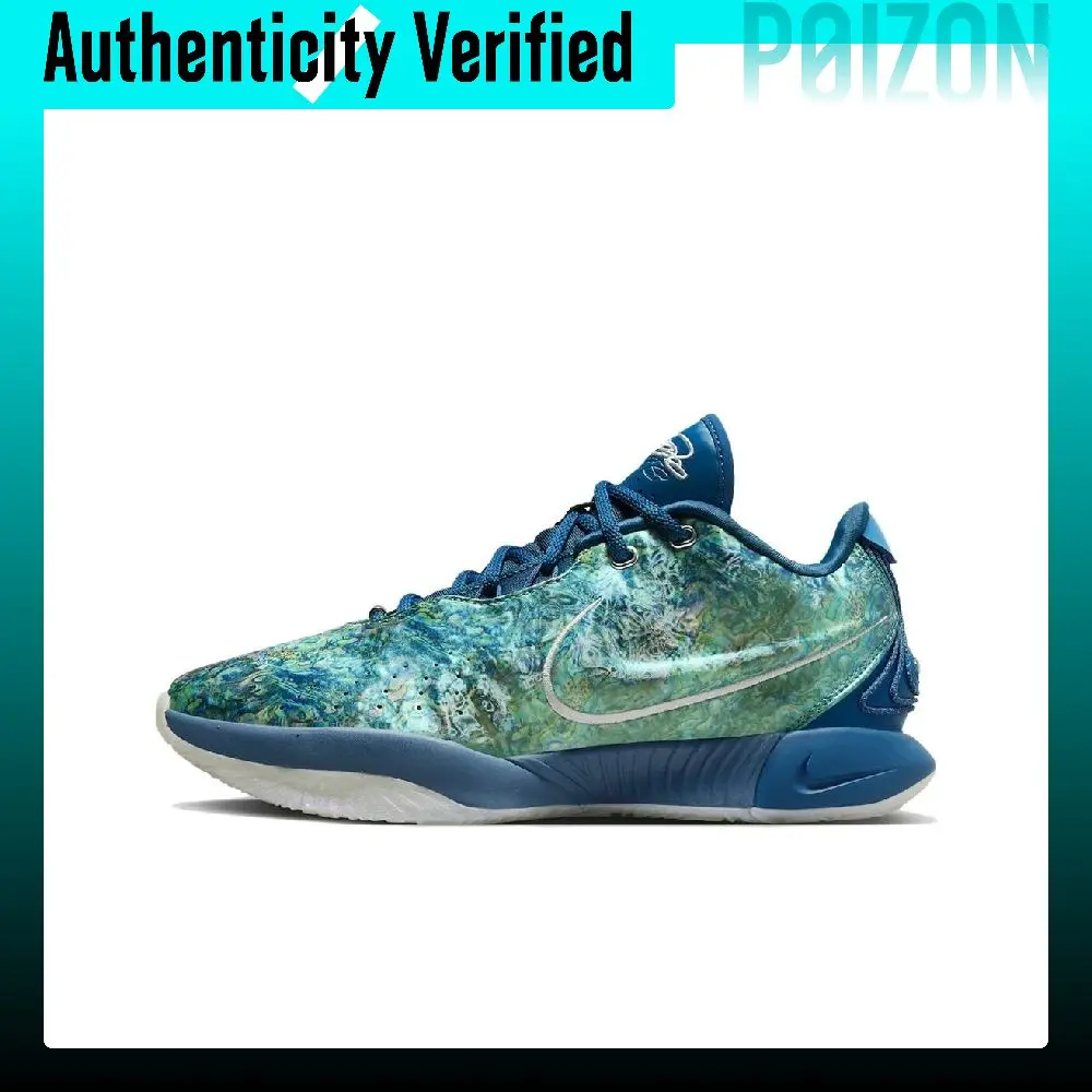 Nike Lebron 21 'LeBron 21 Abalone, Zapatos de Baloncesto Cómodos de Punta Redonda y Caña Baja para Hombre, Versión Internacional Azul FN0708-400