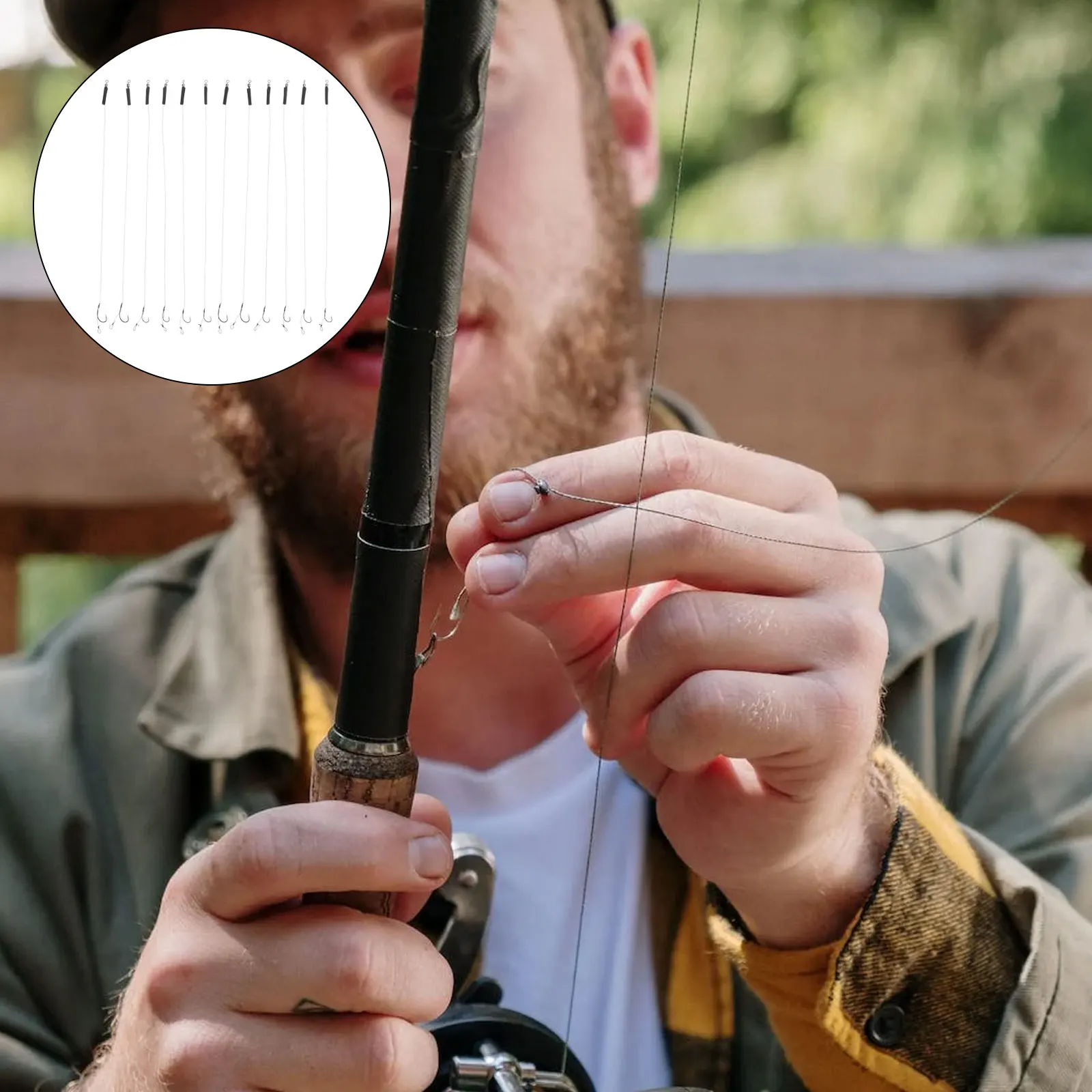 

12Pcs Heavy Duty Metal Fishing Hooks Smooth Polished Durable Angling Tools Portable Outdoor Freshwater Saltwater Fishing Tackle