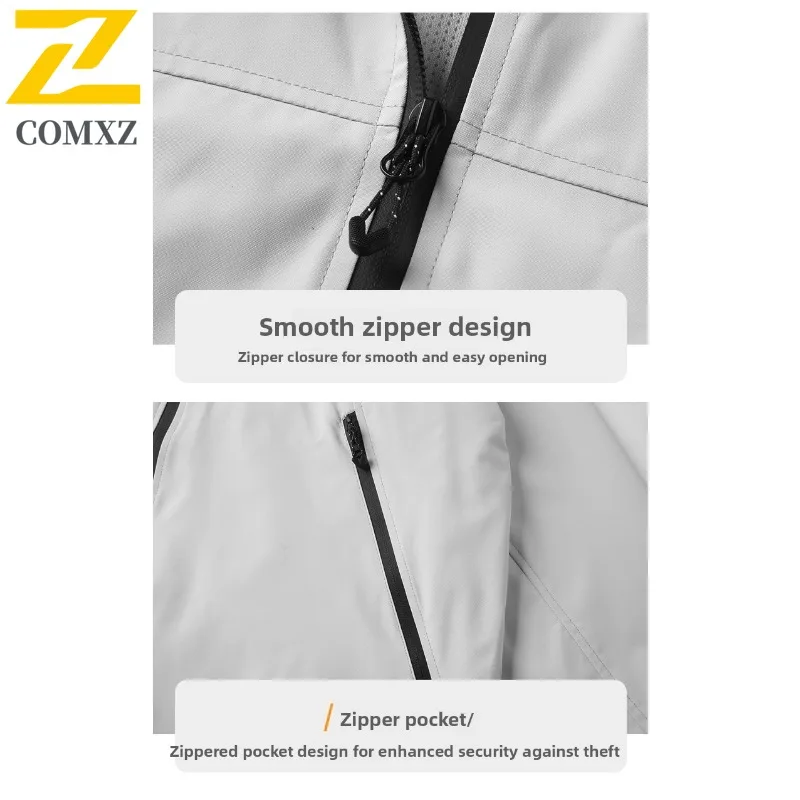COMXZ فضفاض Chaqueta مقاومة للخدش مقاوم للماء يندبروف في الهواء الطلق تشغيل يطير الصيد الصيد ملابس خارجية الرجال الملابس سترة