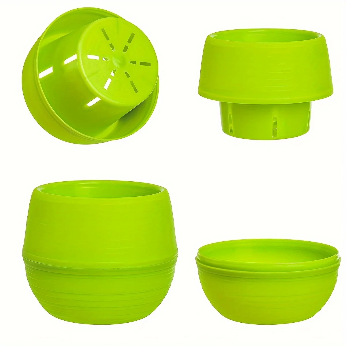 15 Peças de Mini Vasos para Suculentas, Vasos de Plástico de 2,76 Polegadas para Início de Sementes, Pequenos e Fofos, com Drenagem para Uso Interno ZSY