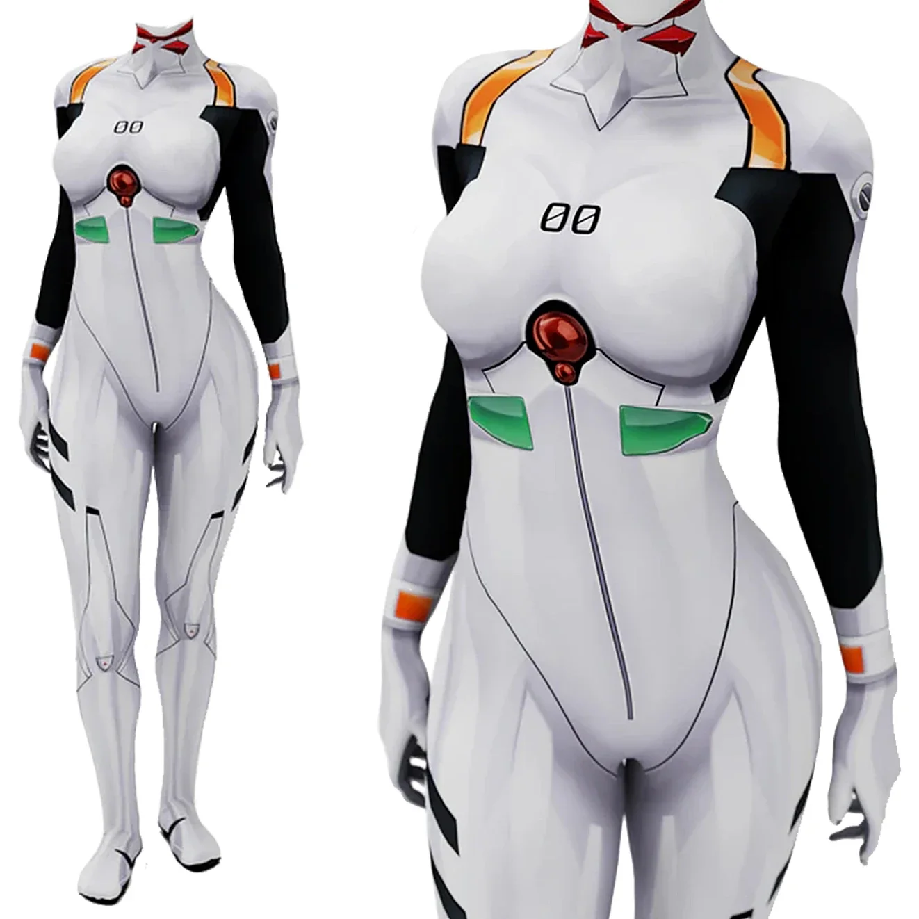 

Anime EVA Ayanami Rei Cosplay Costume Superhero Woman Bodysuit Catsuit 3D Printed Spandex Zentai Outfit Halloween Costume Adult