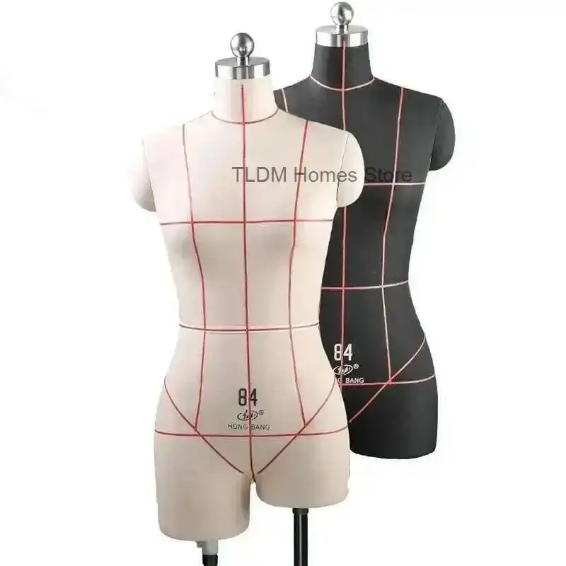 Can Woman Cotton Pined Cover Matel Body Professional Be Level Half-body Sewing Dressmaker Mannequins Mannequin PVC Base