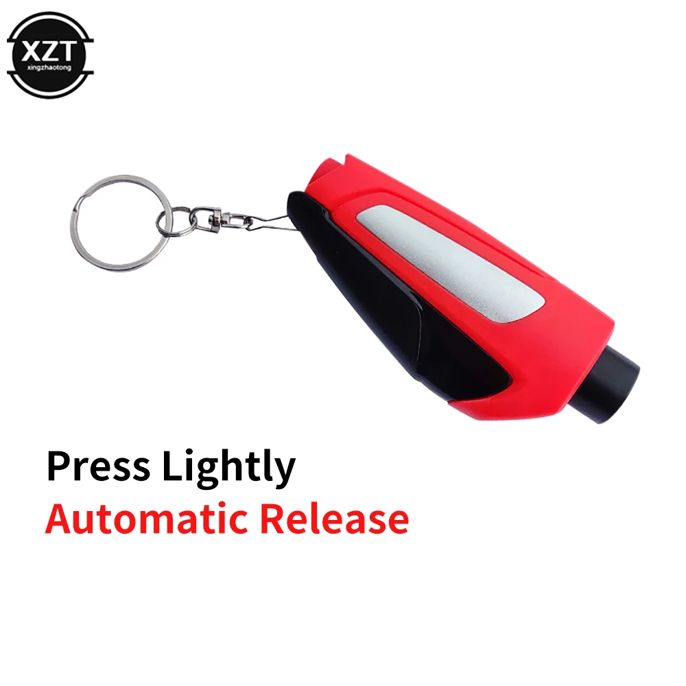 Portable Car Emergency Hammer Multi-function Window Breaker Seat Belt Cutter Keychain Life-Saving Escape Rescue Tool