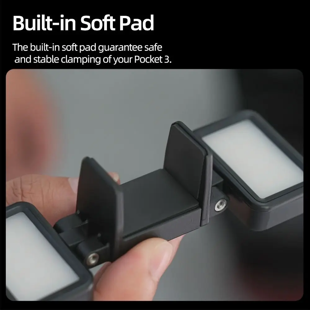 Double Lamp Fill Light Adjustable Rotatable LED Photography Lighting Lightweight 5-Level Dimming for DJI Osmo Pocket 3