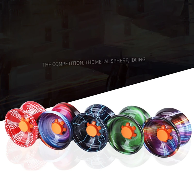 5Pcs Alloy Responsive Yoyo Balls Colorful Responsive Ball Metal Beginner String Trick Ball For Beginners, Adults Players