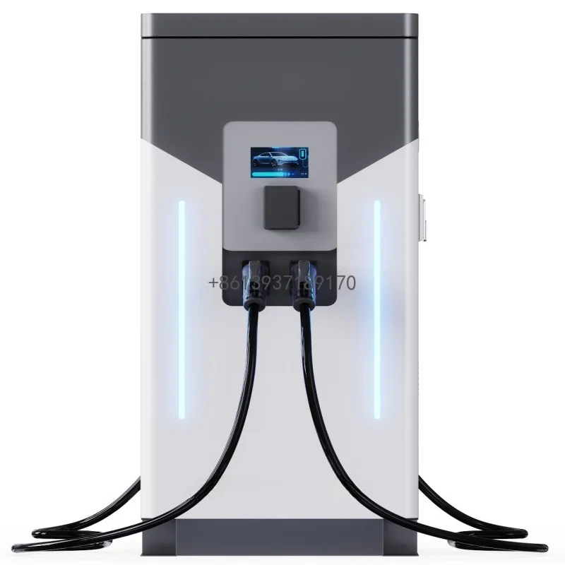 Floor-Mounted Dual-Gun DC Fast Charger for Commercial Highways