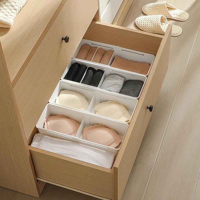 Retractable Drawer Organizer For Desk Compartment Storage Box Adjustable Clothes Container Makeup Sorting Storage Box