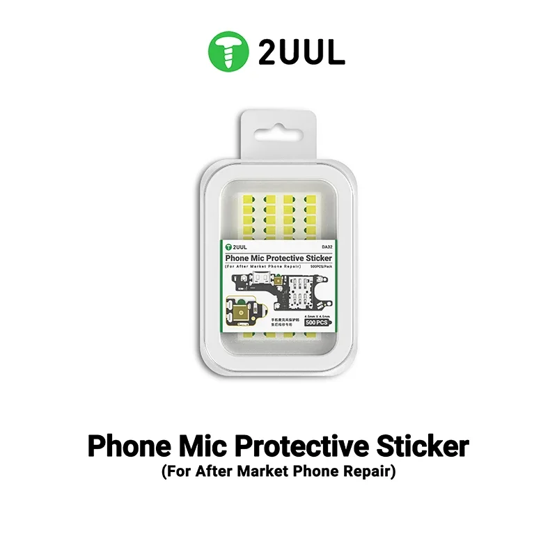 2UUL DA32 500PCS/Pack Phone Mic Protective Sticker Liquid Isolation Dustproof for After Market Phone Repair Protection Tool